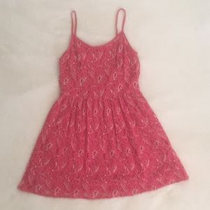 Pink Lace Summer Dress
